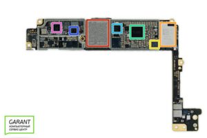 Материнская плата iPhone 7 вид фас
