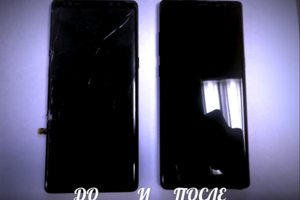 до/после замены дисплея на Samsung Galaxy Note 8