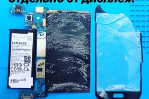 Замена стекла дисплейного модуля отдельно от дисплея на Samsung