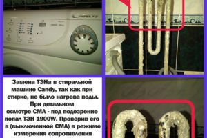 Замена ТЭНа на СМА Candy Замена ТЭНа на СМА Candy
