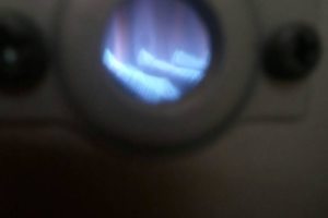 работающий котел после обслуживания