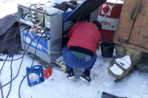 Тех.обслуживание сварочного генератора Denyo DLW-400ESW