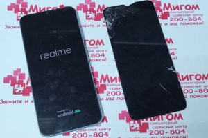 Замена дисплейного модуля в телефоне realme