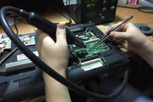 замена ШИМ-контроллера питания ноутбука