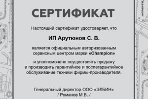 Ремонт Champion