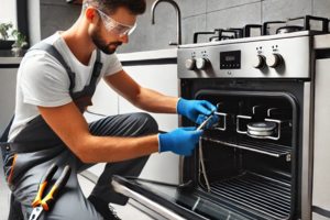 Установка газовой плиты