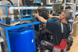 Стенд для проверки, наш цех по ремонту насосов